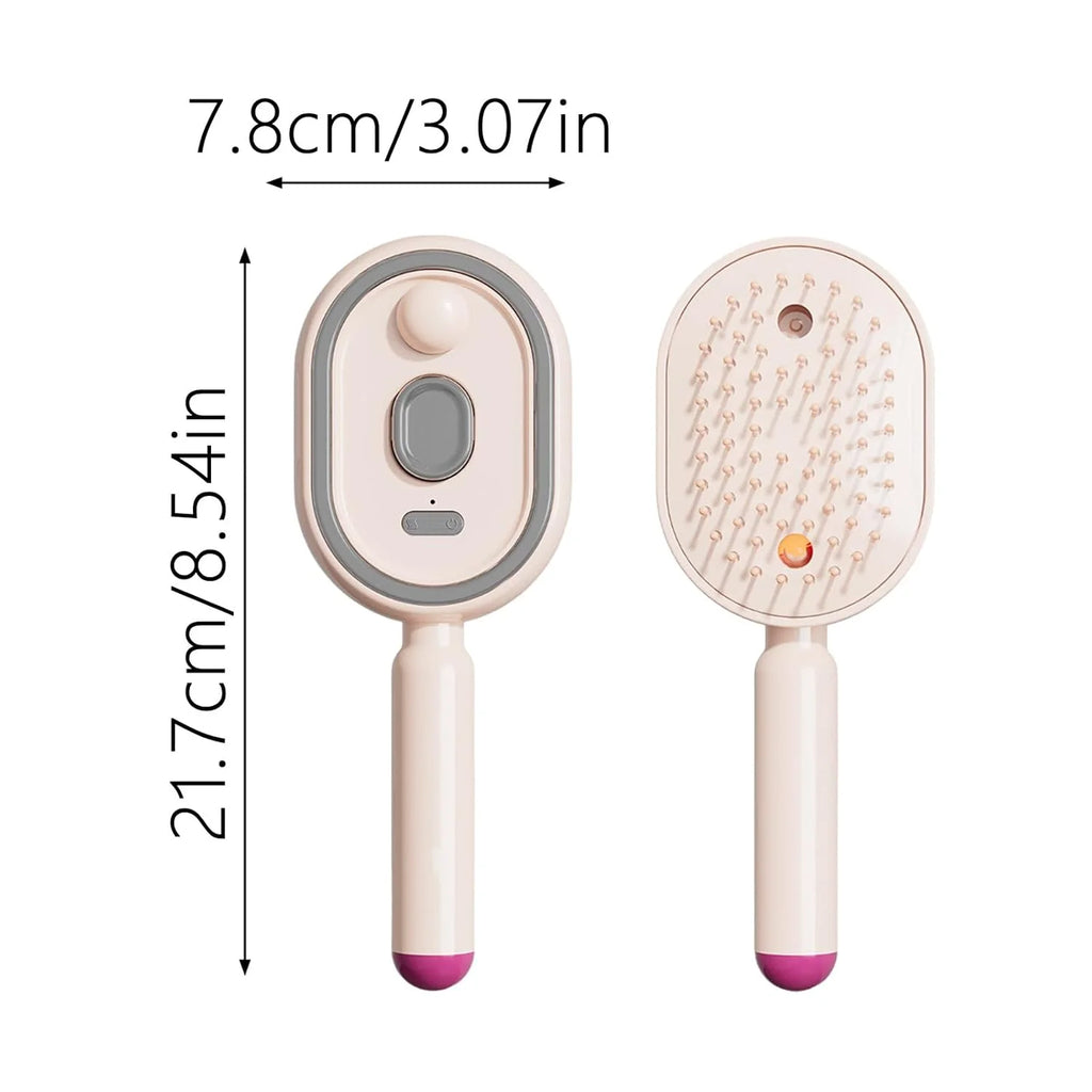 Electric Spray Air Cushion Massage Comb, Upgrade Air Cushion Brush with Self-Cleaning, Anti-Tangle, for Frizzy Hair & Scalp Care